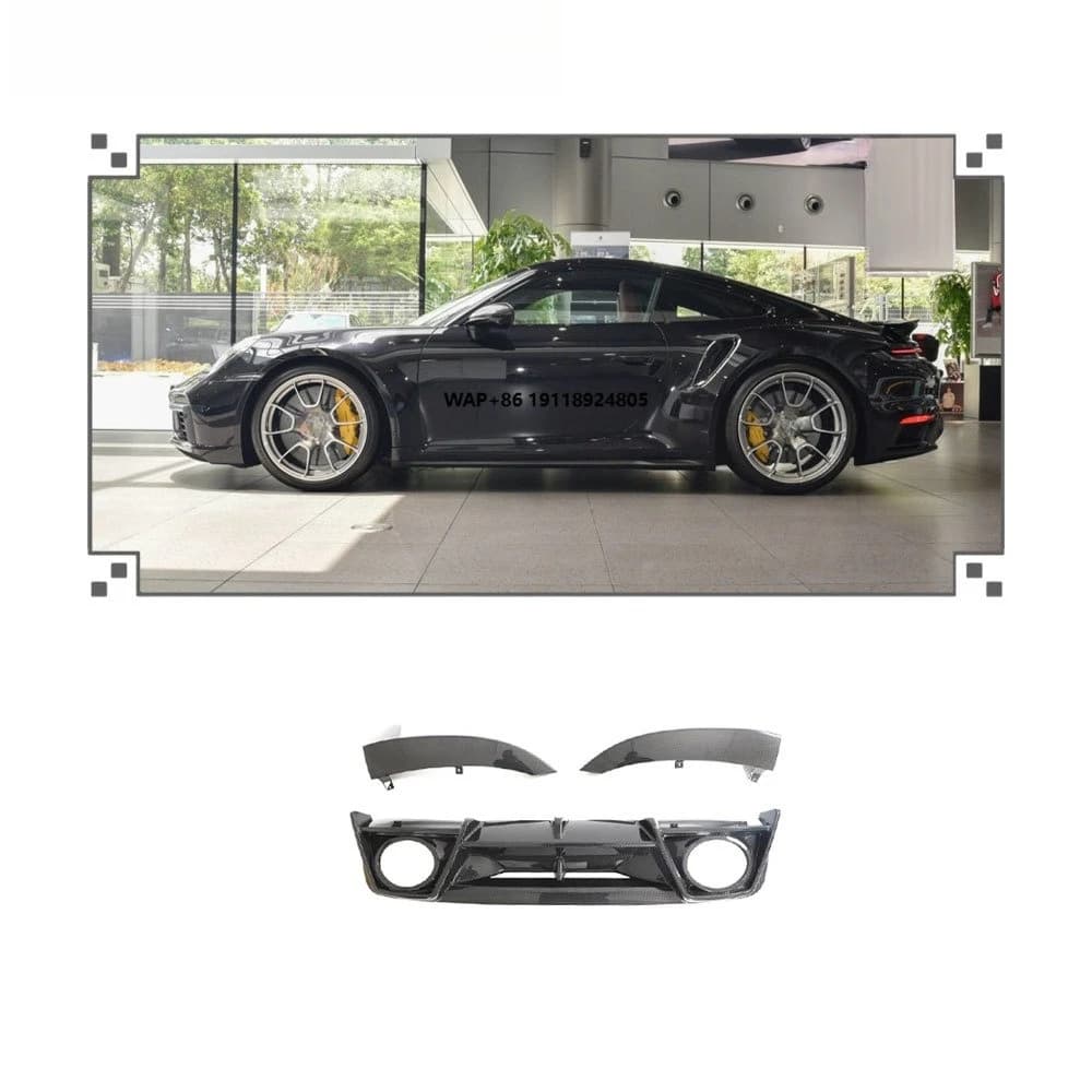 Rear Bumper Diffuser for  911 992 Turbo S 2-Door 2019-2020 Rear Lip