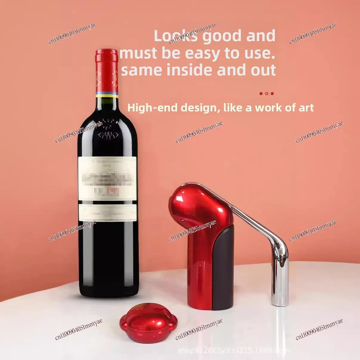 Manual Red Wine Bottle Opener Lever Type with Paper Cutter - Easy Grip Bottle Lifter for Wine Enthusiasts
