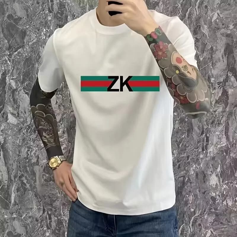 Men's Summer Fashion Brand Clothing Casual Business Shorts Loose Sleeve Versatile Round Neck T-Shirt Breathable T-Shirt M-5XL
