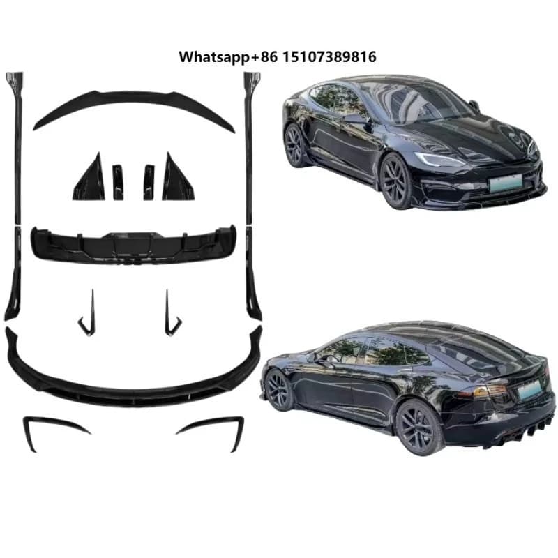 Applicable Years 2021-2024 Model S Upgrade FAST Airframe Body Kit PC Material Glue Tape or Screws Installation