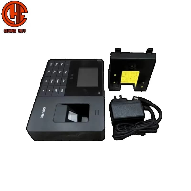 【New】Intelligent 3763 Fingerprint Punch Machine Black Metal Plastic Attendance Machine for Jewelry Store