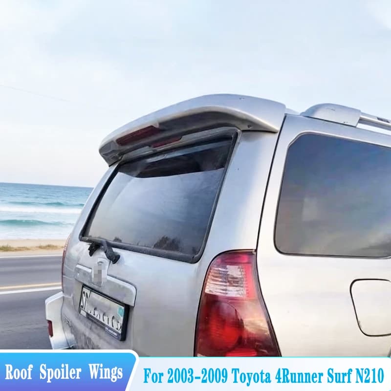 For 2003-2009 Toyota 4Runner Surf N210 Rear Roof Spoiler Tail Lip Wings ABS Plastic Car Exterior Tuning Trim BodyKit Accessories
