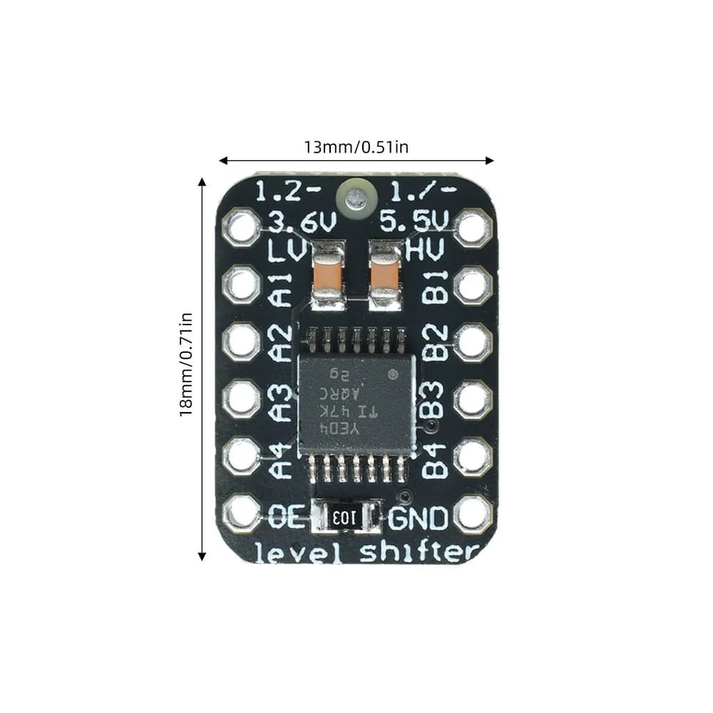 TXB0104 Bidirectional Logic Level Shifter Module Auto‑Detect Direction 3.3V 5V Automatic Voltage Translator for DIY IoT Project