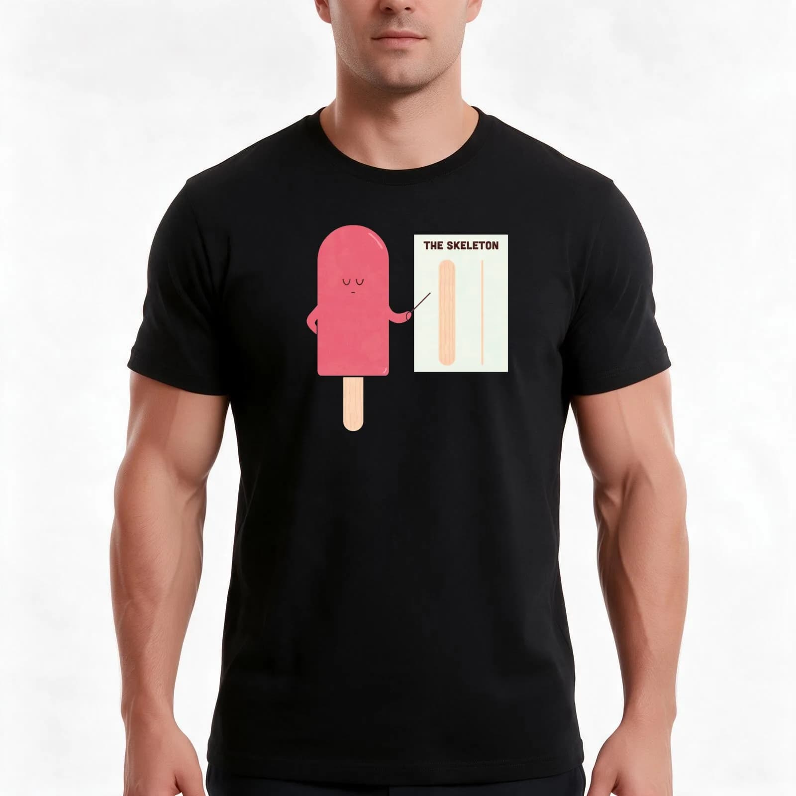 Anatomy T-Shirt, Summer Casual Cotton Tee, Oversized Streetwear Tops, Vintage Graphic Print, Loose Fit Short Sleeve, 100% Cotton