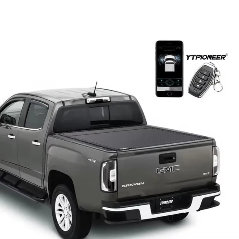 YTPIONEER Aluminum Electric Tonneau Cover for Canyon 2004-2020 Hard Retractable Pickup Truck Bed Cover Roll Waterproof