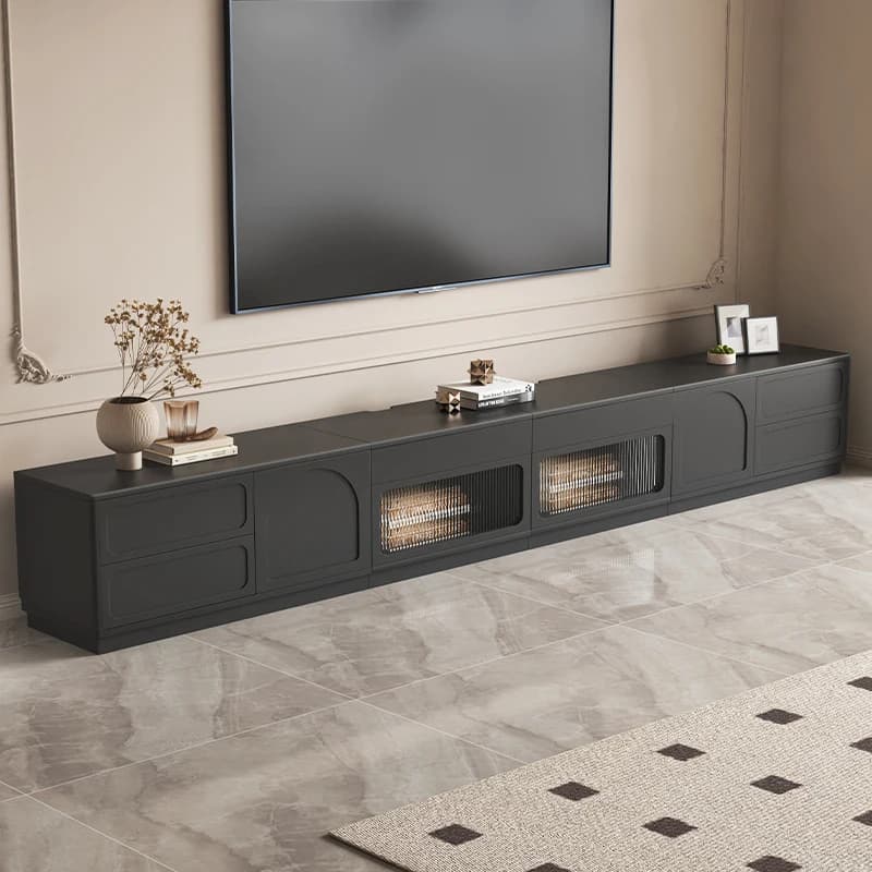 Cute Natural Tv Cabinet European Long Simple Storage Vintage Tv Cabinet Designer Nordic Black Muebles Para Hogar Furniture