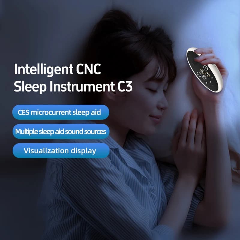Portable micro-current sleep aid, with LCD screen, USB charging, 15/30/60 minute timer, suitable for adult anxiety sleep