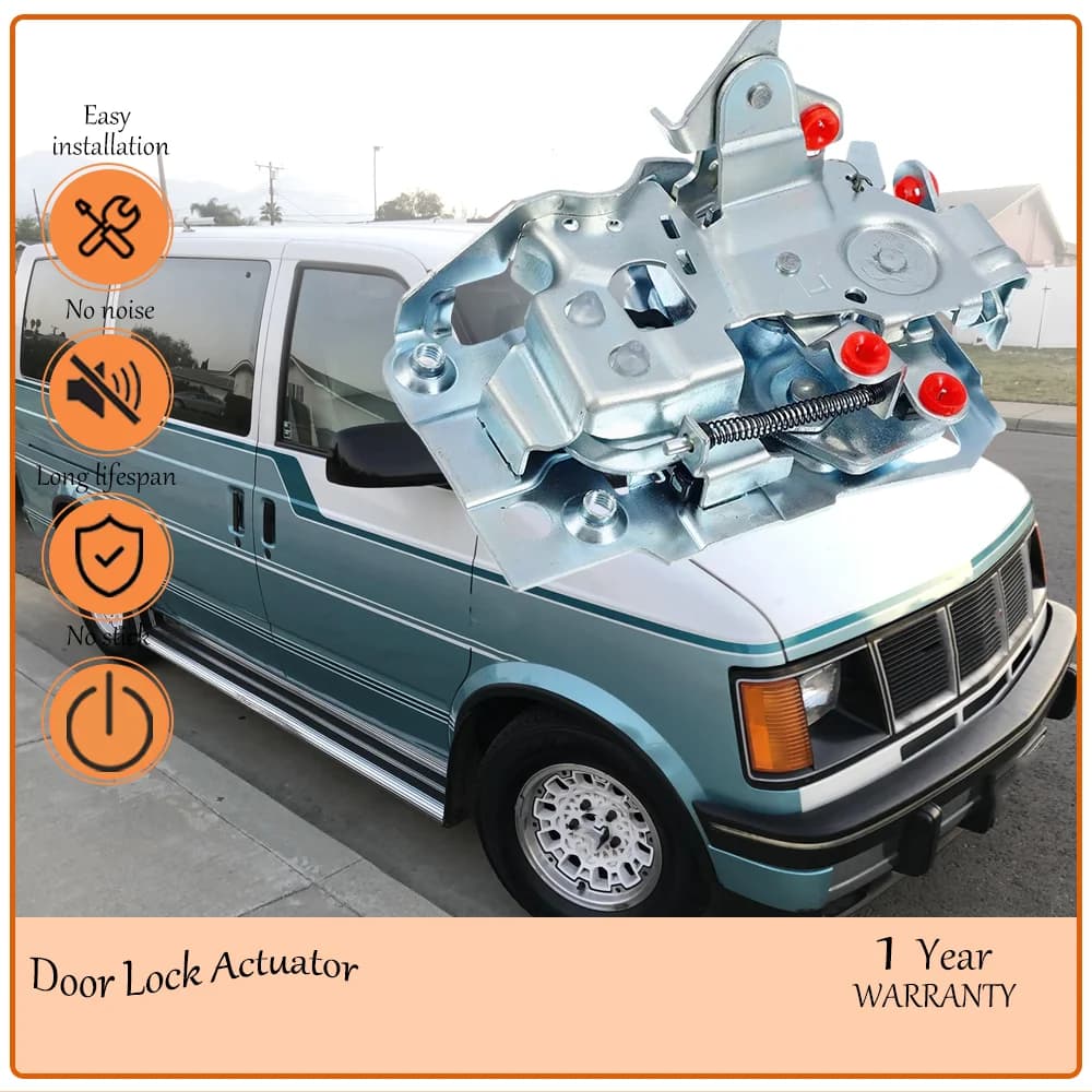 Door Lock Actuator with Car Locks for GMC Safari 1992-2005 Front Driver Side, Manual Activation, Bolt-On oem 15063273 16633929