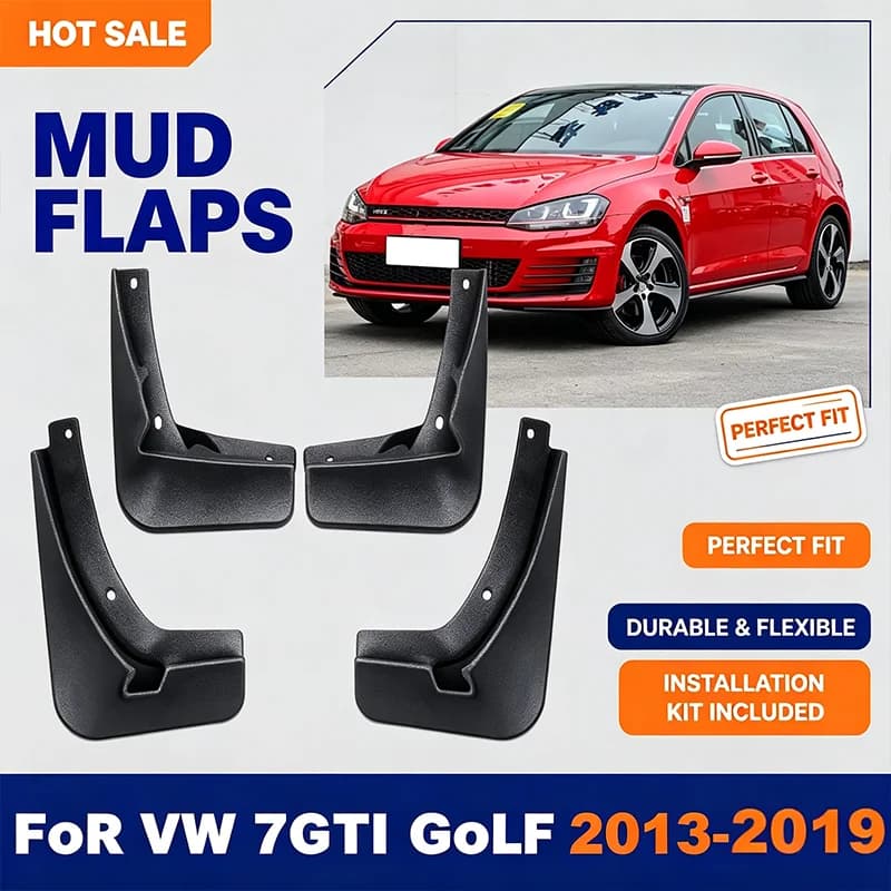 For VW 7GTI Golf 2013-2019 4PCS Mud Flaps Splash Guards Front Rear Wheel Fender Mudguards Car Exterior Protection Accessories