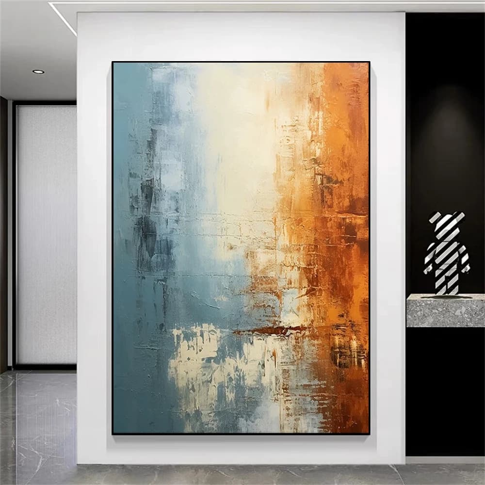 Handmade Abstract Persis Pattern Wall Art Pictures For Living Room Pendant Fashion Light Color Oil Painting Decor Home Corridor