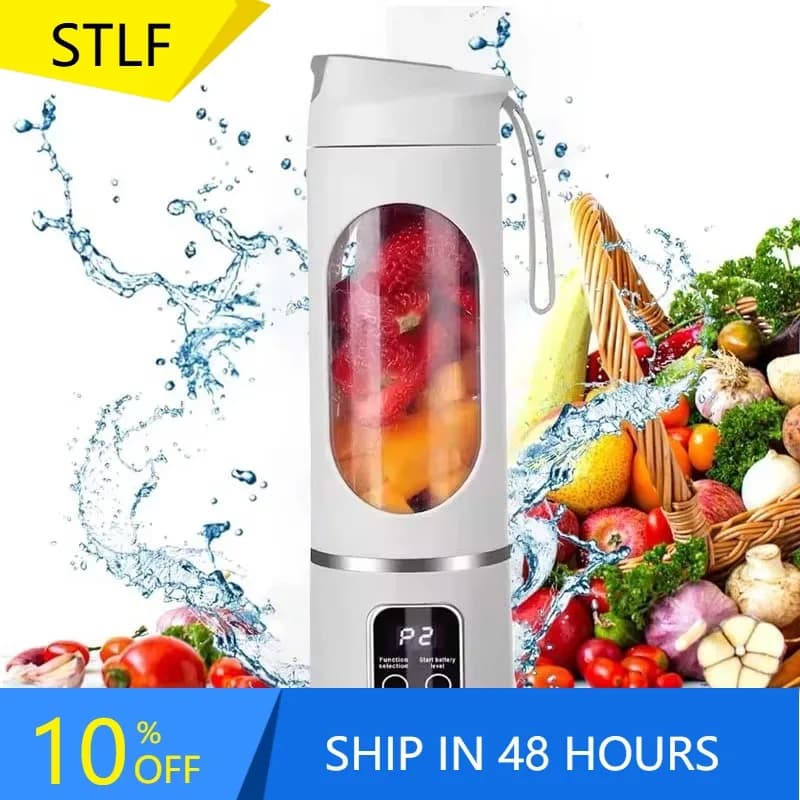 XMSL Portable Fruit Blender USB C Charge Mini Juicer Cup Smart Electronic Mixers For Kitchen Hand Blender