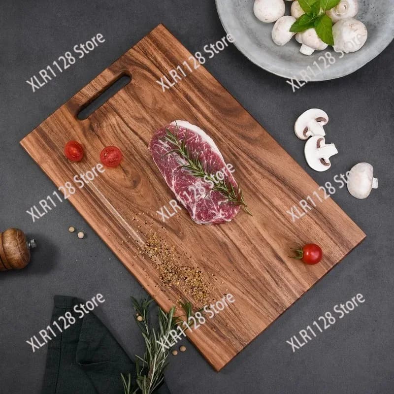 Solid Wood Kitchen Cutting Board Thick Acacia Wood Chopping Board for Home Daily Food Preparation