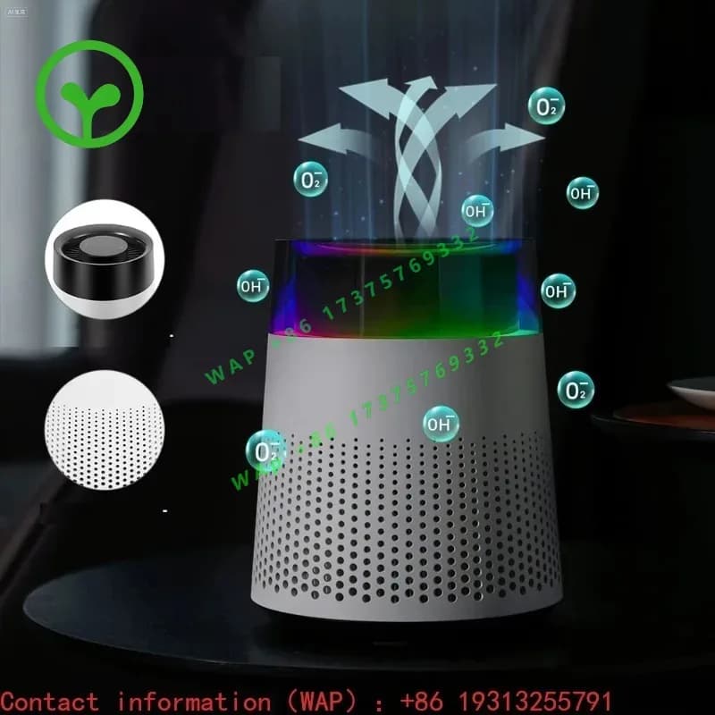 Low Noise Electric Hepa Filter Air Filter Air Quality Detection Smart Home Office Colorful Atmosphere Light Air Purifier