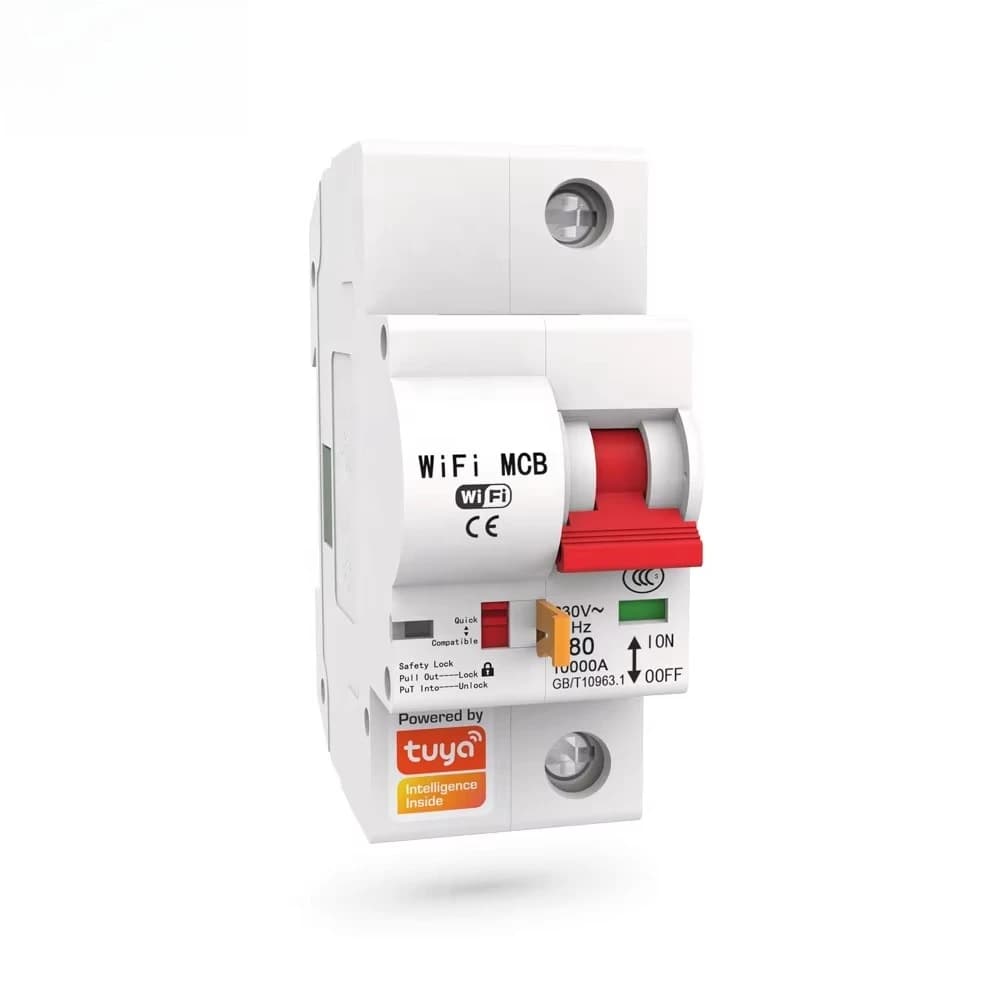 3PCS 1P Smart MCB Switch Wireless Connectivity Circuit Breaker With APP Control PST-MCB-1P