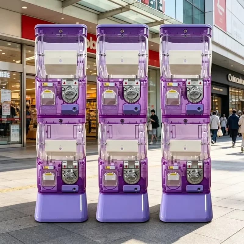 Automatic Coin Operated Capsule Vending Machine Japanese Style Bandai Egg Toy Dispenser for Kids Water Tower Gashapon Game