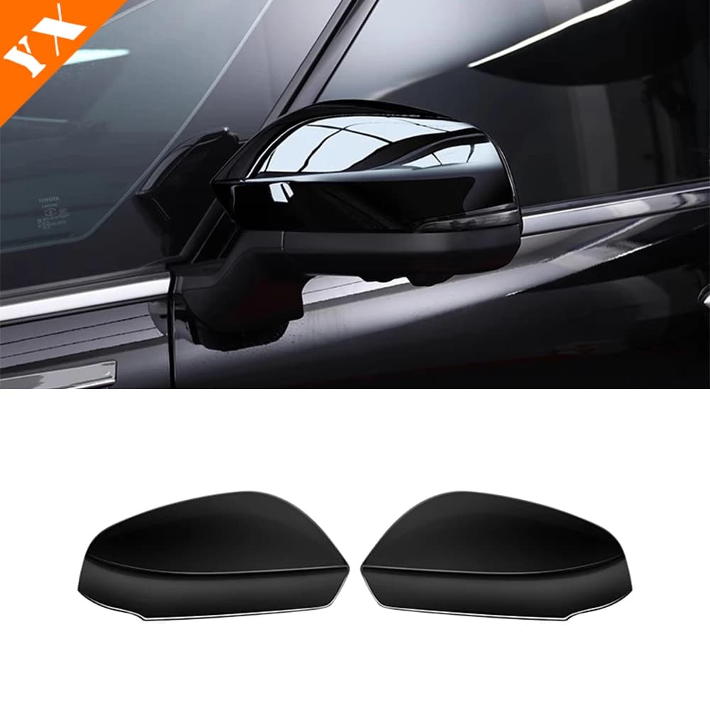 For Toyota ALPHARD 2024-2026 Accessories Plastic Carbon Chrome Black Car Side Mirror Rear View Mirror Cover Anti Scratch 2pcs