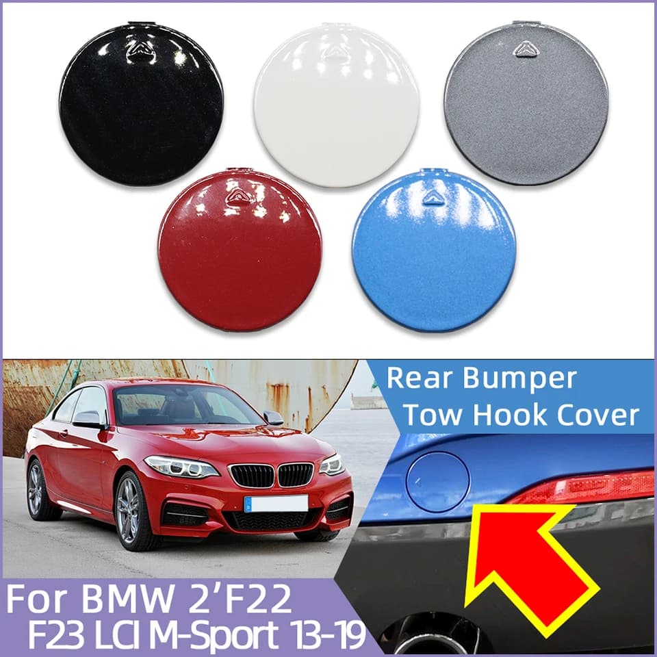Rear Bumper Towing Hook Cover Cap Shell For BMW 2 Series 218 220 225 228 230 M-Sport F22 F23 2013-2019#51128055964 Painted
