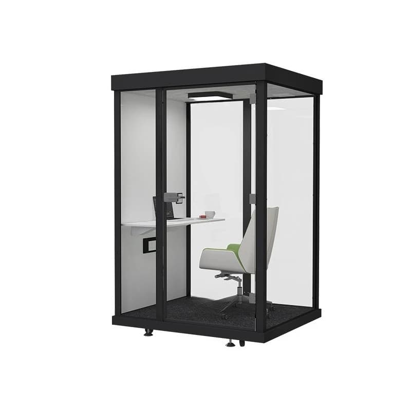 Movable glass soundproof rooms, silent chambers, indoor interview pods for home use