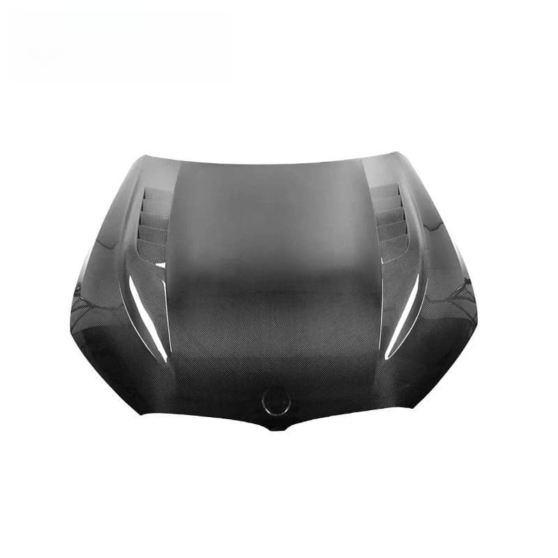 Carbon fiber V engine cover modified front hood