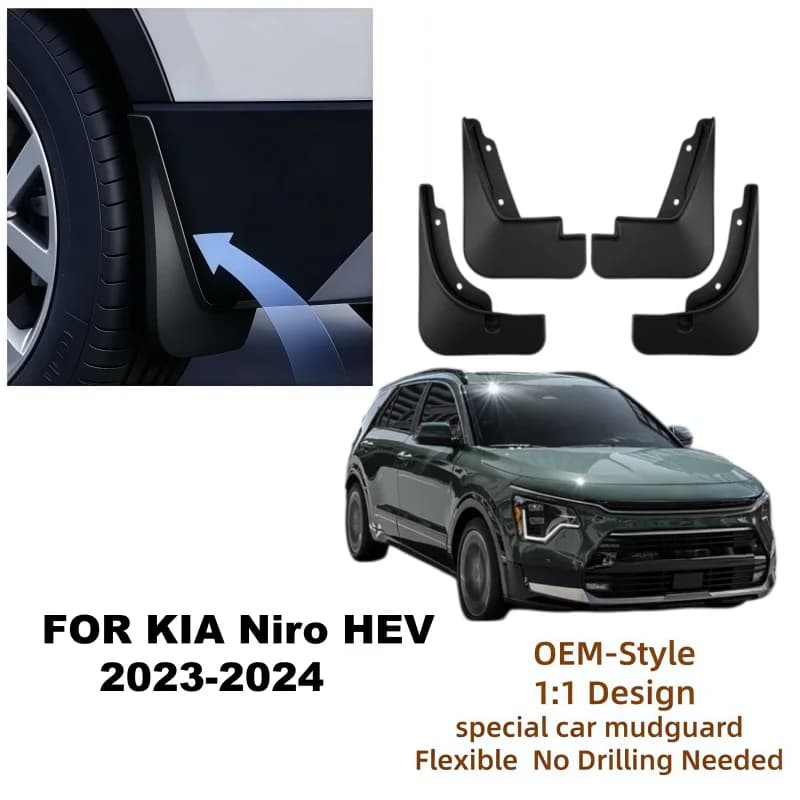 High Quality Front And Rear Car Wheel Mudguards Fit For KIA Niro HEV 2023 2024 Automobile Four Wheels Fenders Car Accessories