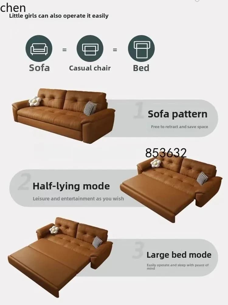 y9.4- antique sofa bed foldable stacking dual-purpose living room home three double living room decoration