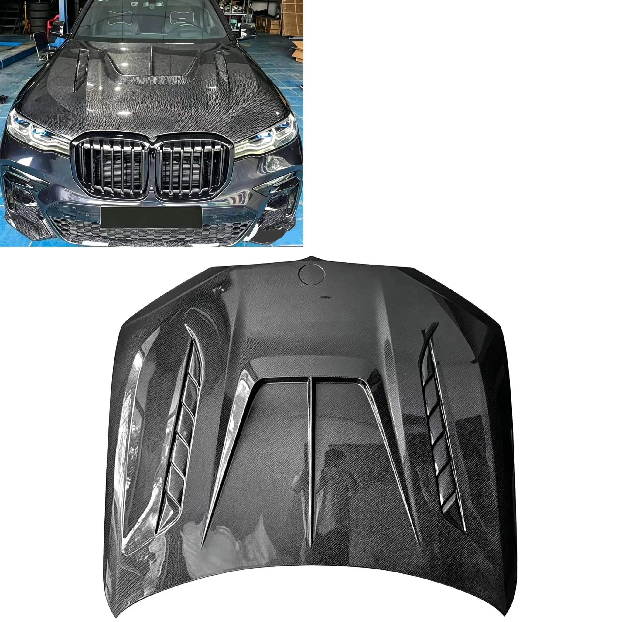 High Quality Brand New Full Carbon Fiber Engine Hood Bonnet Complete Body Kits With Bolt on Fit Customizable for BMW X7 G07