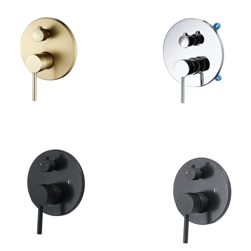 In wall concealed rotary control valve body hot cold mixing valve shower shower switch