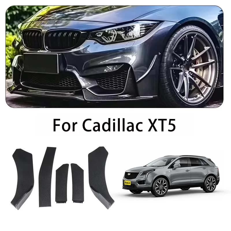 5-Segment Adjustable Front Bumper Lip Splitter Body Kit For Cadillac XT5 body kits