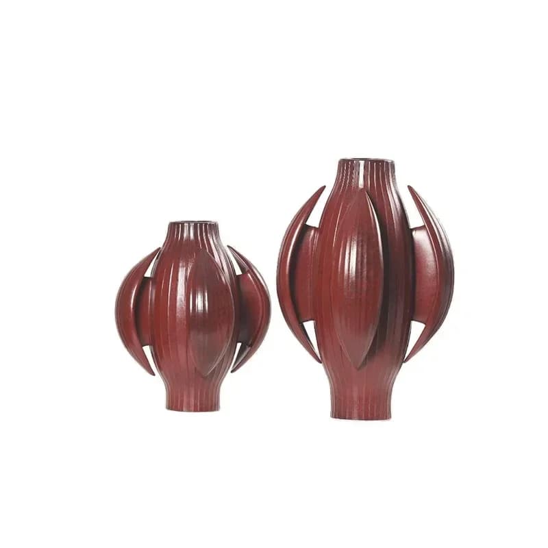 Simple modern black ceramic vase desktop entrance jewelry ornament