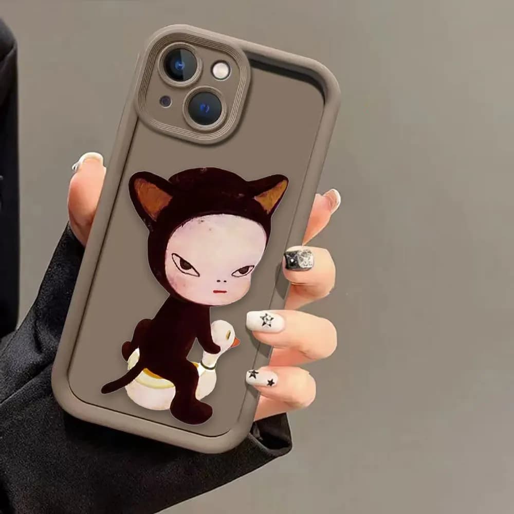 Yoshitomo N-Nara I-Illustration Cover Phone Case For Googel PIXEL 7 7A 8 8A 9 10 PRO XL Soft Silicone Case DIY Shell Funda Coque
