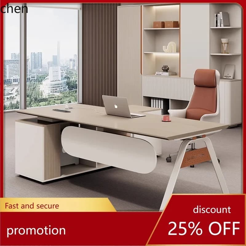 HT Office Desk Simple Modern Executive Desk Manager High-end Office Desk and Chair Set