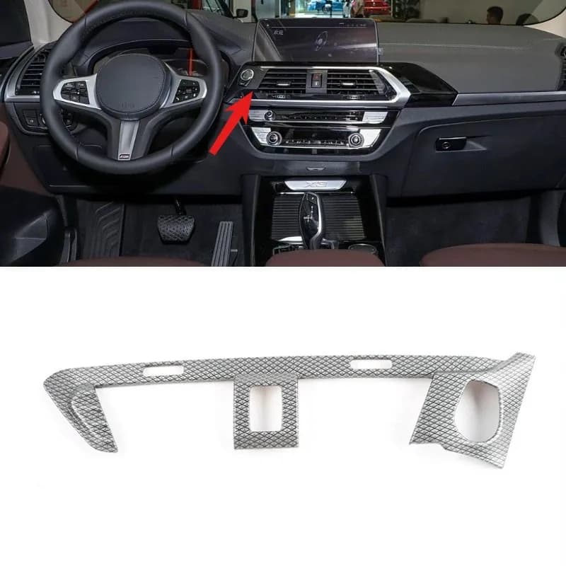 For BMW X3 G01 X4 G02 2018-2021 ABS Diamond Pattern Car Middle Air Outlet Vent Cover Trim Interior Car Accessoires