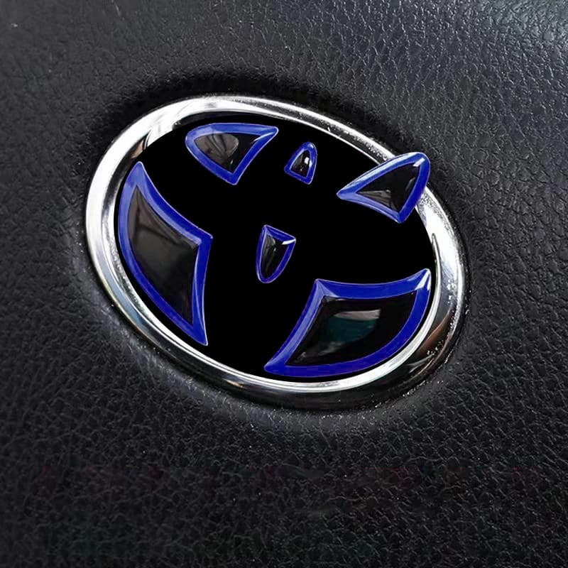 1X Car Steering Wheel Front Rear Emblem Badge Logo Sticker For Toyota Camry Corolla Crown Auris C-HR Protective Decoration
