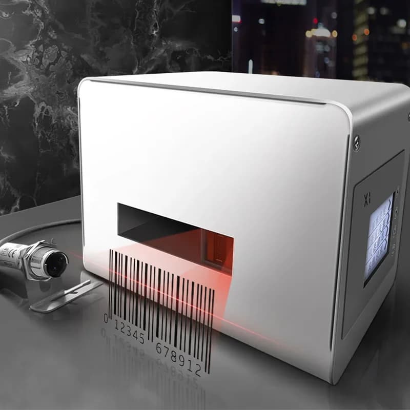 Static Inkjet Printer Automatic Laser Coding Machine Print Price Production Date Label Barcode QR Code Multiple Languages