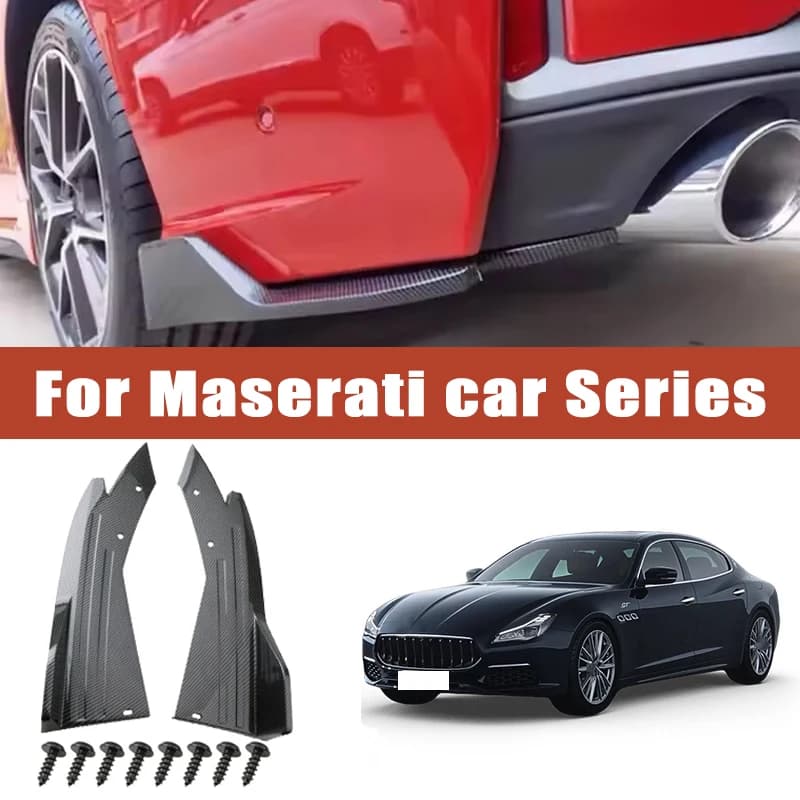 2pcs Rear Bumper Spoiler Lip Splitter Diffuser Anti-Crash Winglet Car Mod For Maserati Ghibli Levante Quattroporte MC20