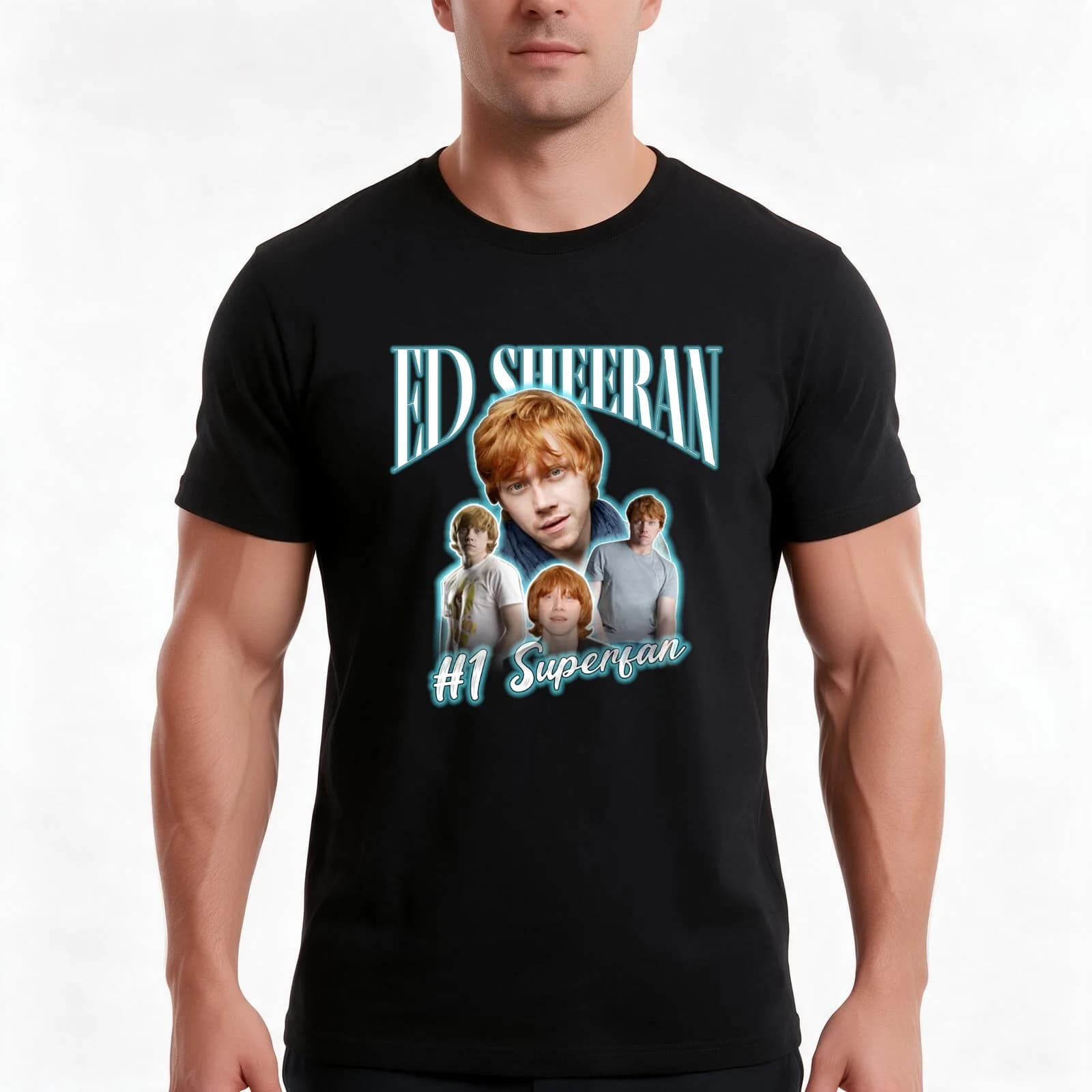??? all star ed sheeran ??? T-Shirt, Summer Casual Cotton Tee, Oversized Streetwear Tops, Vintage Graphic Print, 100% Cotton