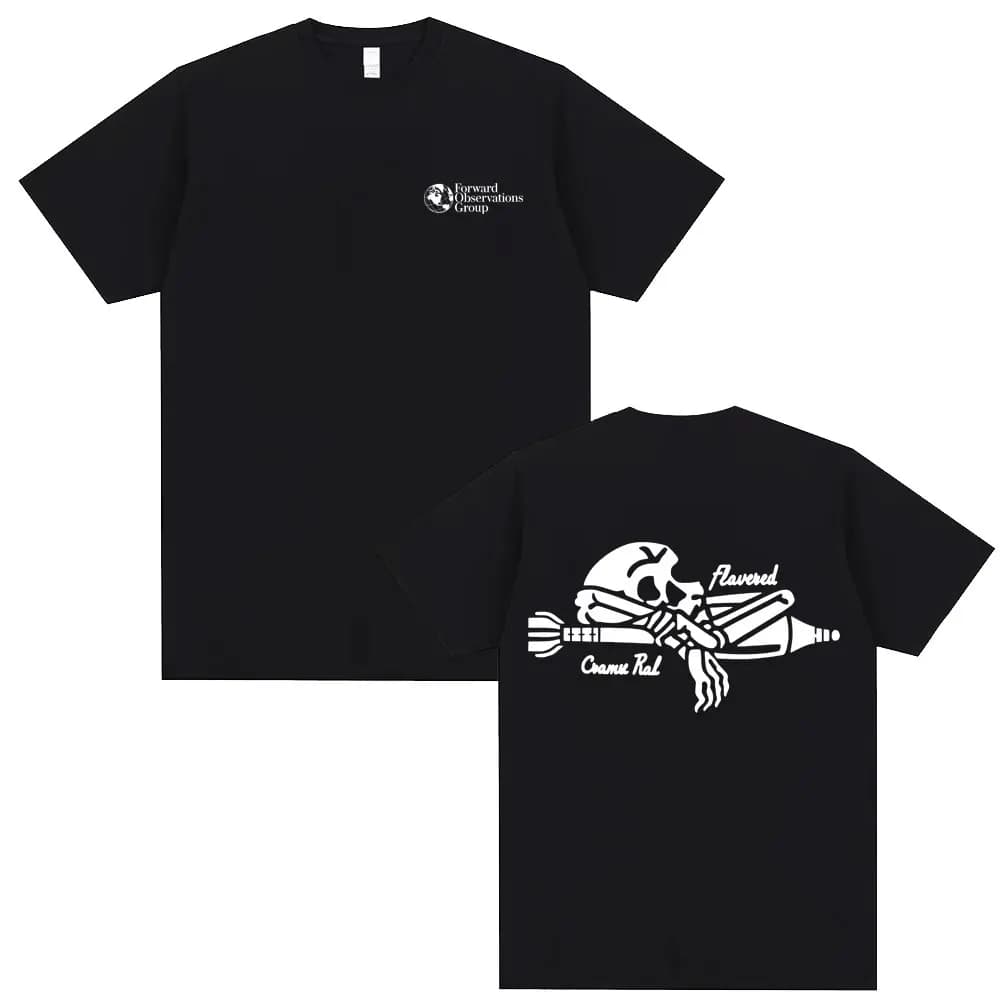 Forward Observations Group T-shirt Vintage Horror Skeleton Graphic T Shirts Men Women Casual Oversized Tshirt Male Vintage Tees