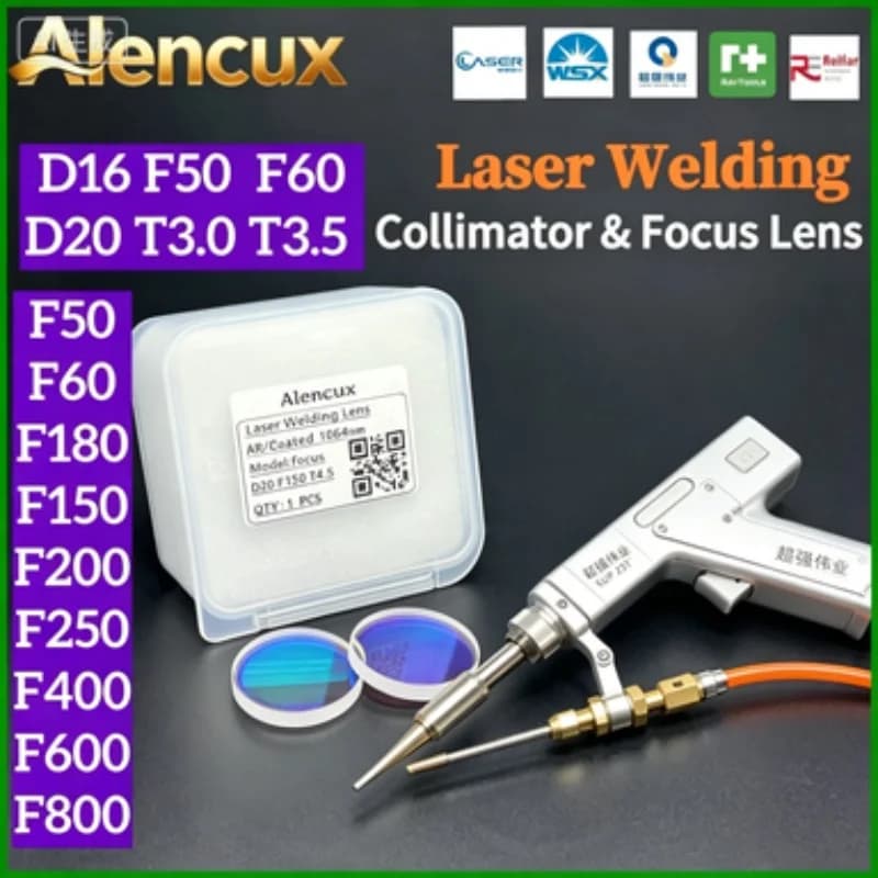 Laser Welding Focus Lens D20 F50 F60 F150 F250 F800 / T3.0 T3.5 T4.5 T5.0 For SUP WSX Qilin Laser Welding Focus Collimating Lens