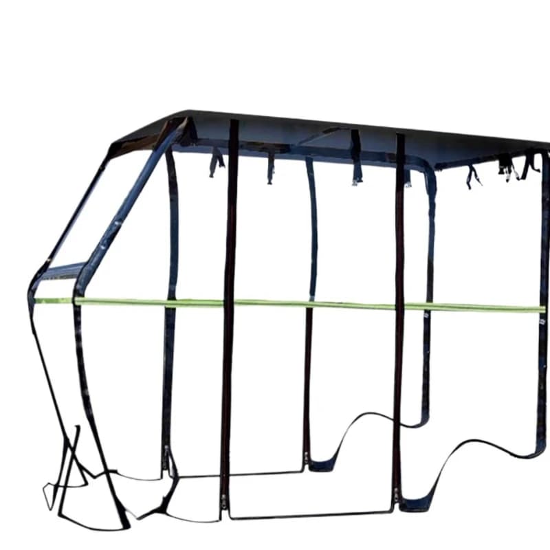 Electric hood fully transparent curtain windproof and warm thickened double layer