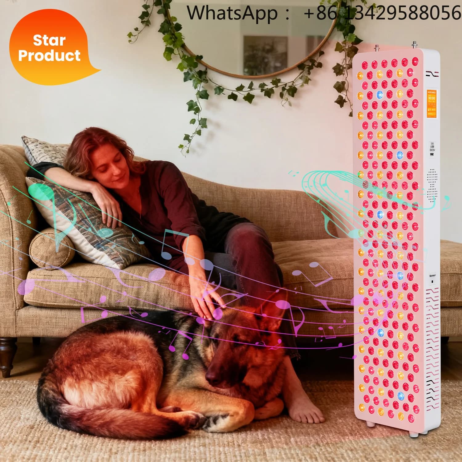 ideatherapy IDEATHERAPY RLPRO300 X2 92CM 216 Pcs Smart Energy Control Red Light Therapy Device LED Red Light Therapy Panel for G