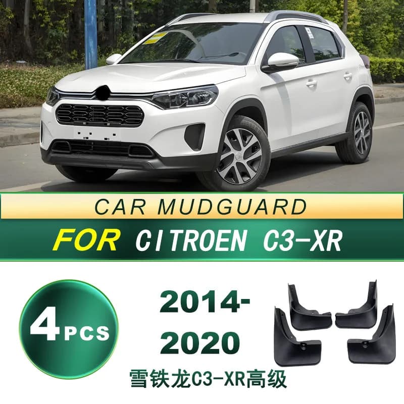 For Citroen C3-XR Premium 2014-2020 Upgrade Mud Flaps 4Pcs OEM Style Splash Guards Enhanced Luxury Protection
