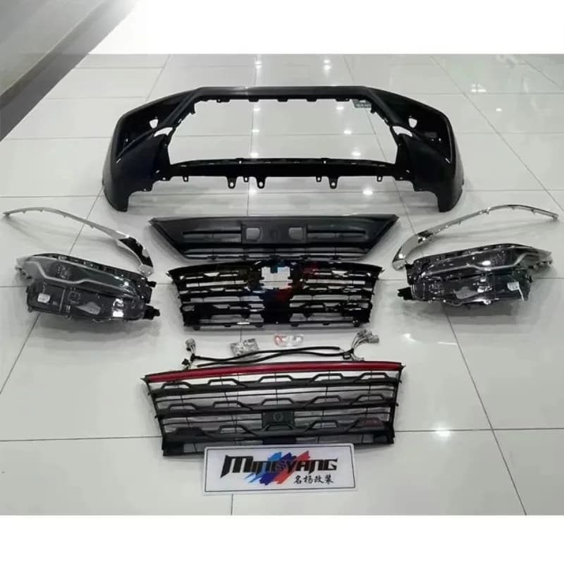 High Quality VRZ Den Car Bumpers Bodykit Body Kit for  Fortuner 2016-2021 up to Legender With LED Head Lig