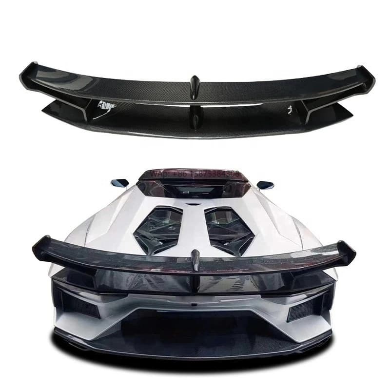 Carbon Fiber Rear Wing Spoiler for Aventador LP700 Upgrade SVJ Style Lightweight Performance Tuning Parts