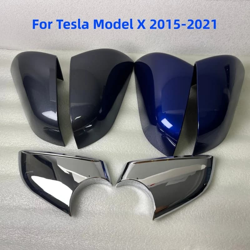 Side Rearview Mirror Cover Caps Shell Replacement Accessories For Tesla Model X 2015-2021 Door Mirror Housing
