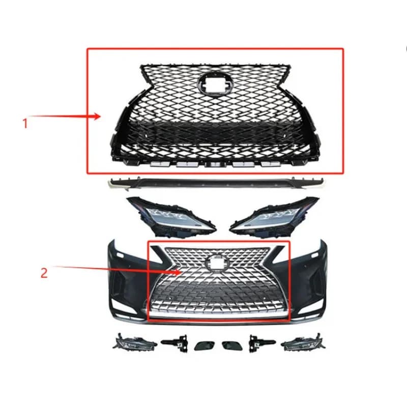High Quality RX300 RX270 RX350 RX450 F-sport LED Headlights Front Grille Bumper Bodykit for  RX 2016-2020