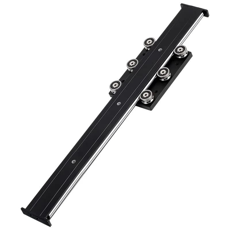 Display Cabinet Suspension Slide Hidden Aluminum Alloy Invisible Double Axis Bottom Support Translation Drawing Slide Rail