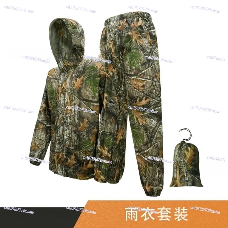Raincoat set, rainstorm-proof outdoor cycling, fishing, reflective split type, light raincoat, rain pants split