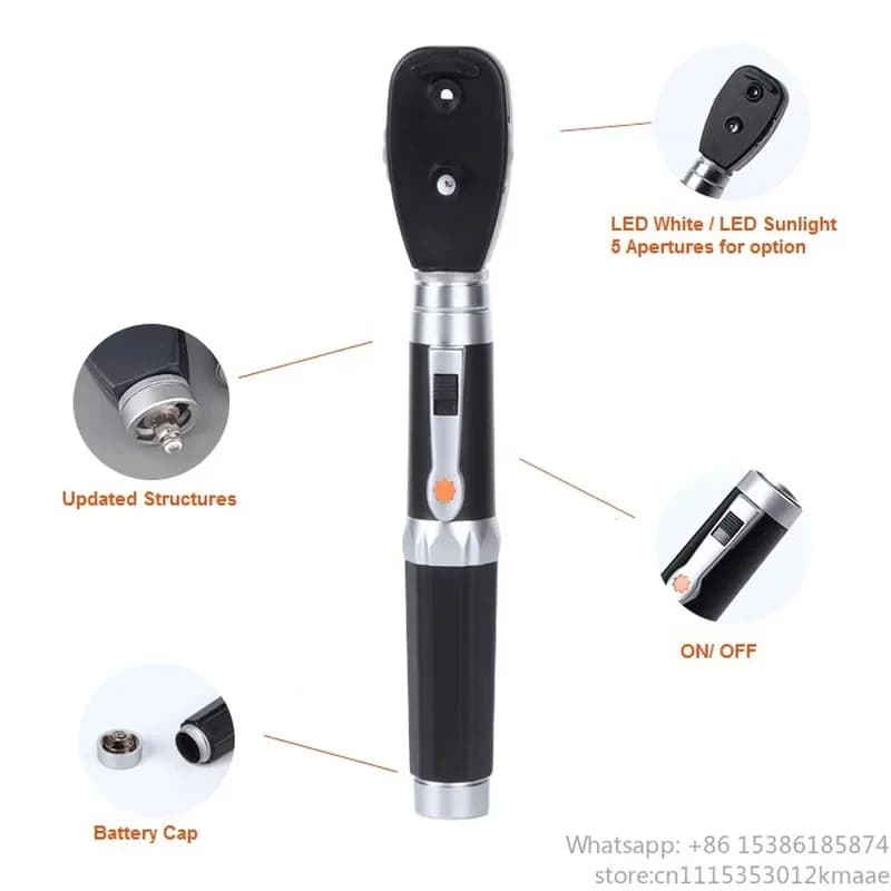 Vequyn HVM-TP102 Portable Fiber Optical Otoscope Ophthalmoscope Set