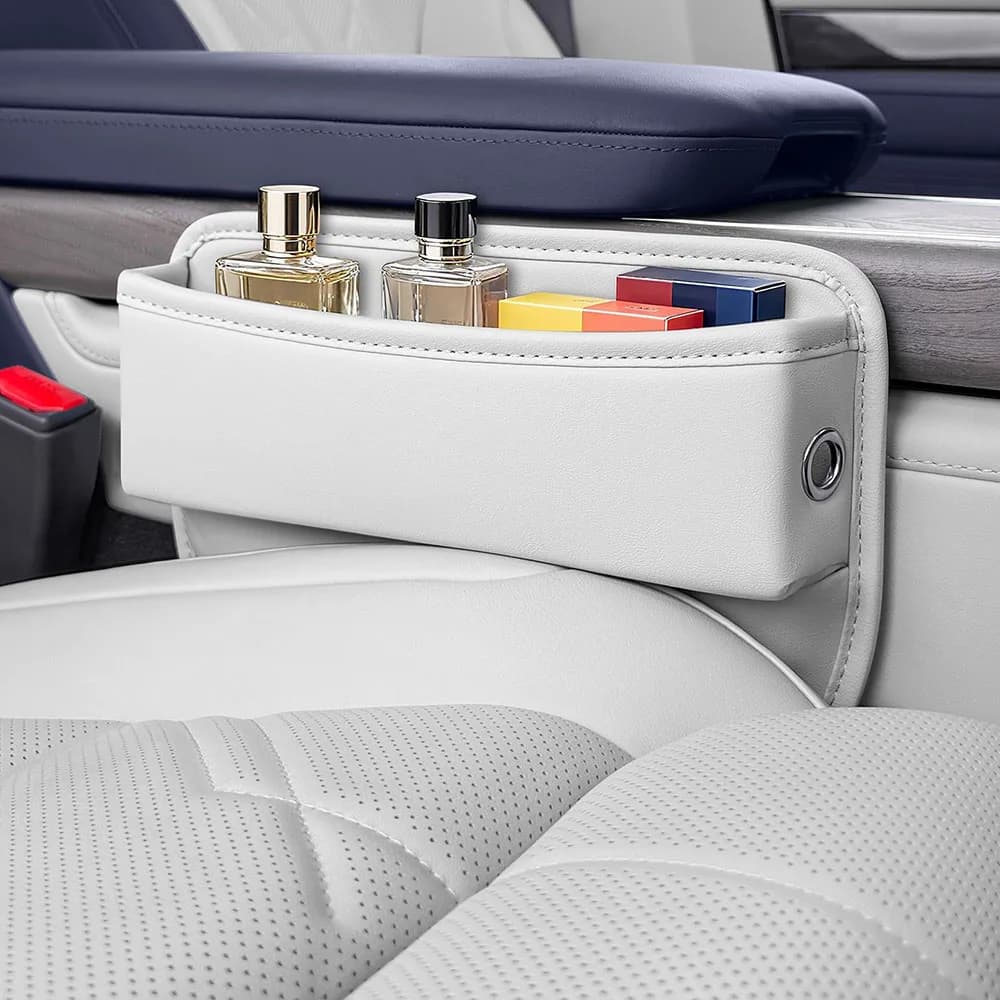 Special Seat Gap Storage Box For ZEEKR 9X 2025 2026 Car Modification Accessories Original Color Leather Storage Box
