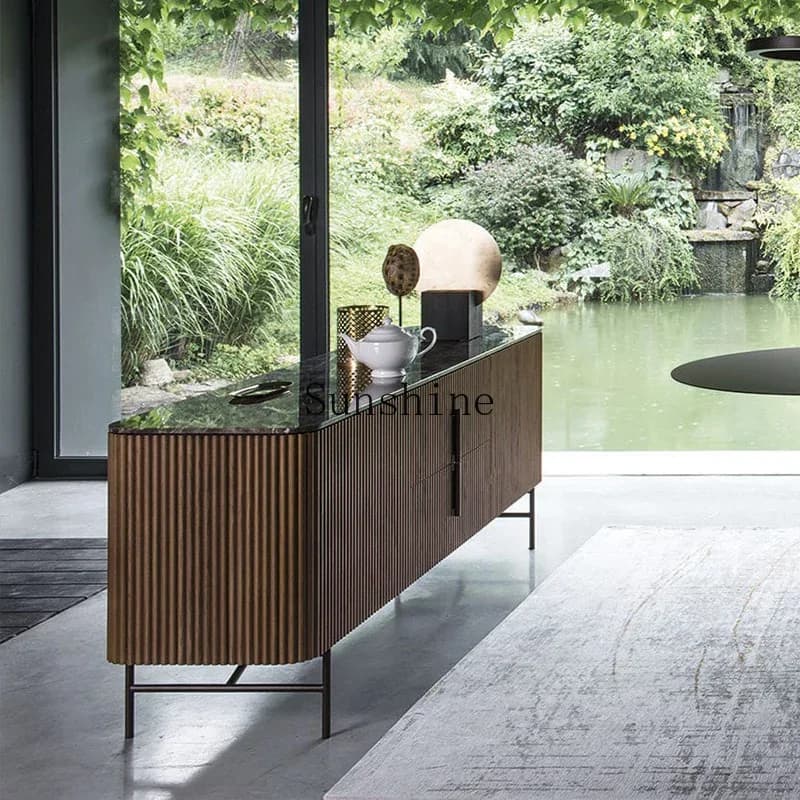 Light luxury dining side cabinet Modern simple villa restaurant Marble storage locker FT